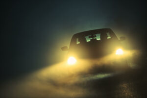 car headlight technology - car at night