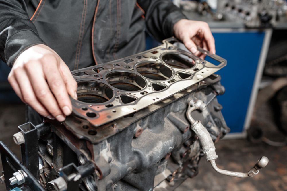 Steam Coming Out Of Car Engine While Mature Man Is Opening The