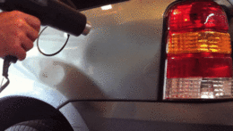 fix car dent using heat gun
